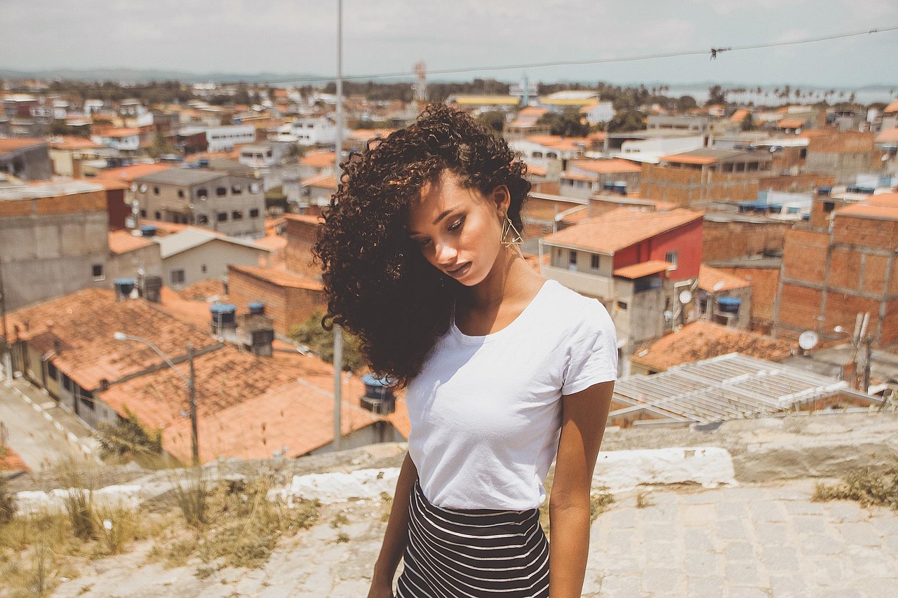 Girl, curly hair, woman — Skinhead clothes: Skinhead Clothes for Classic and Modern Street Fashion
